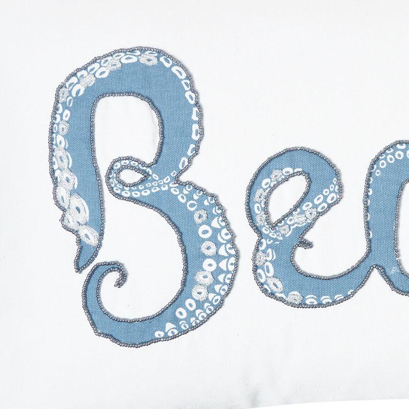 C&F Home Octopus Beach Printed and Beaded Throw Pillow