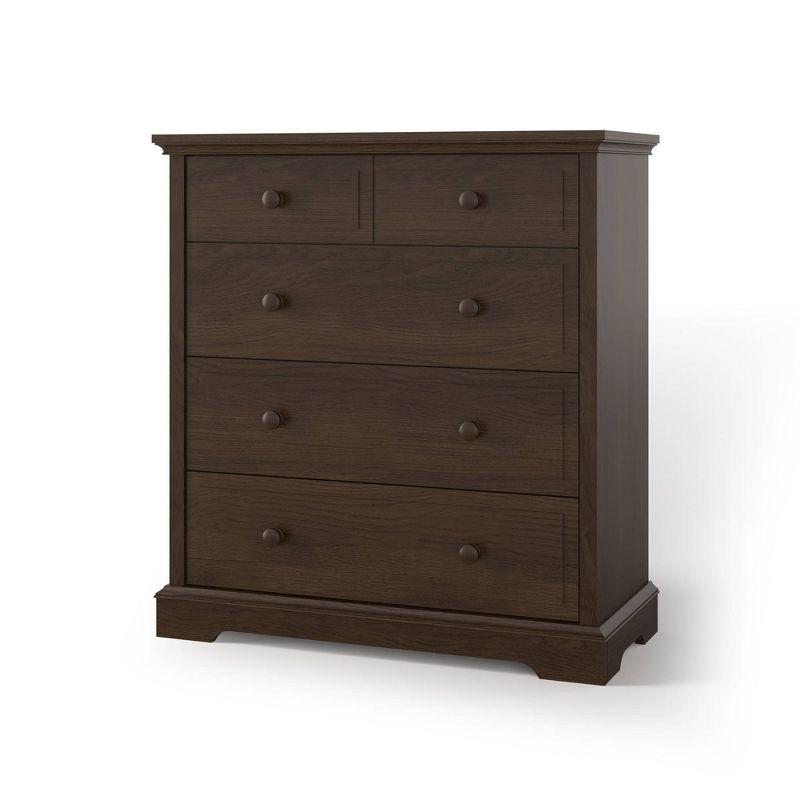 Slate Pine and MDF 4-Drawer Nursery Chest with Soft Close