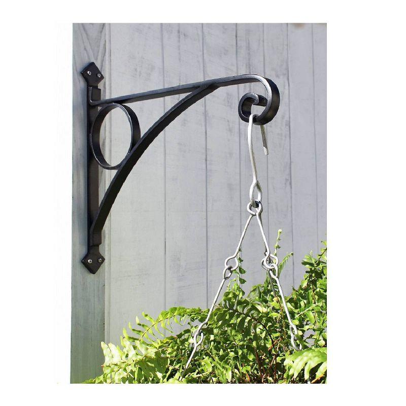 17" Steel Geometric Corona Bracket Black - ACHLA Designs: Heavy-Duty Hanging Hardware