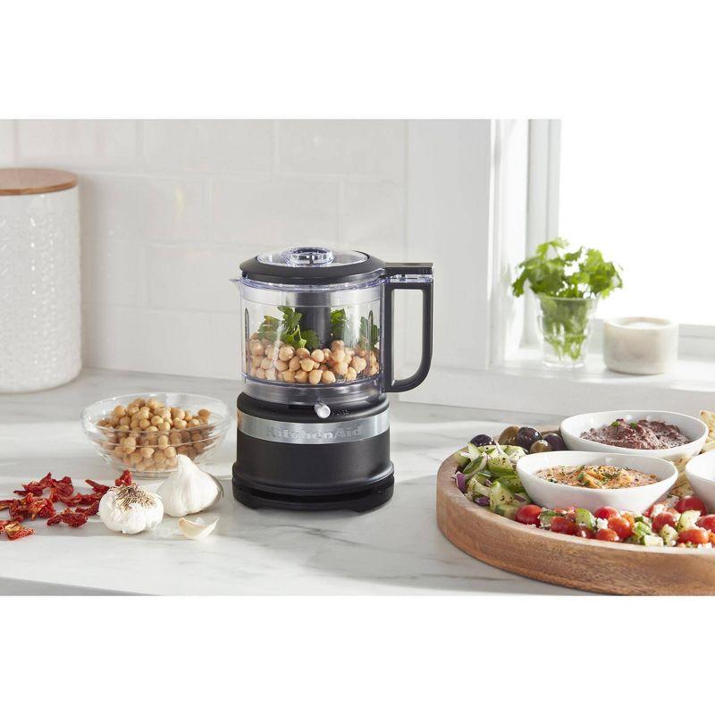 KitchenAid 3.5-Cup Food Chopper - Black Matte: 2 Speeds, Stainless Steel Blades, Dishwasher-Safe Parts, 240 Watts