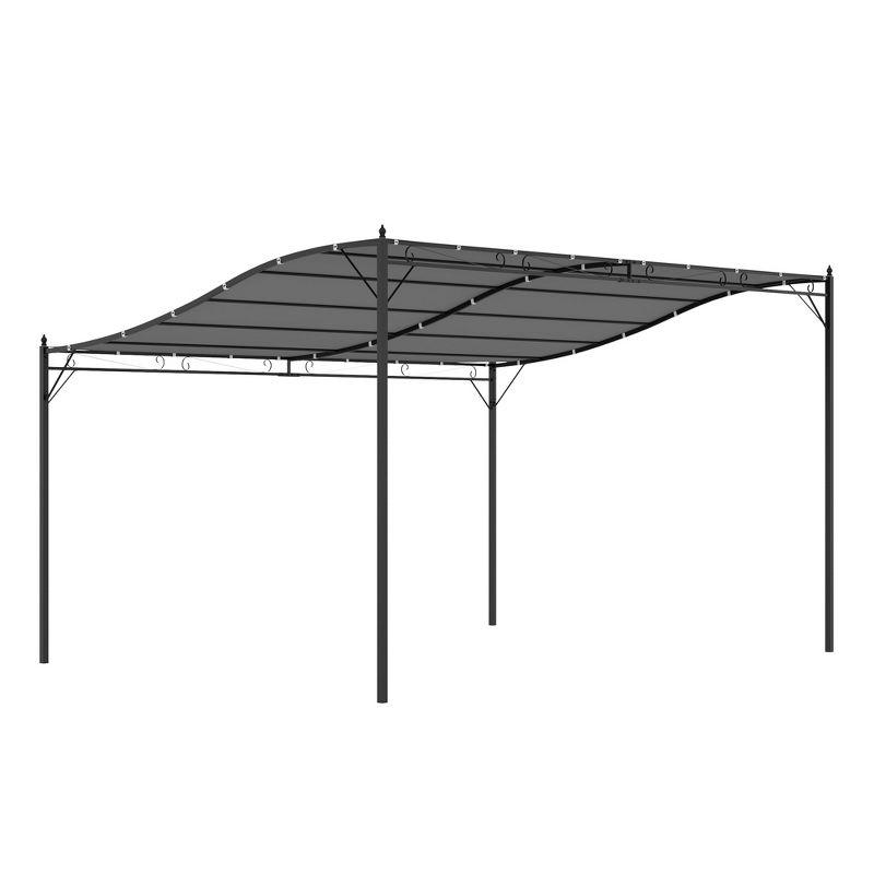 Outsunny 13 Ft.W x 10 Ft. D Canvas Pergola with Canopy
