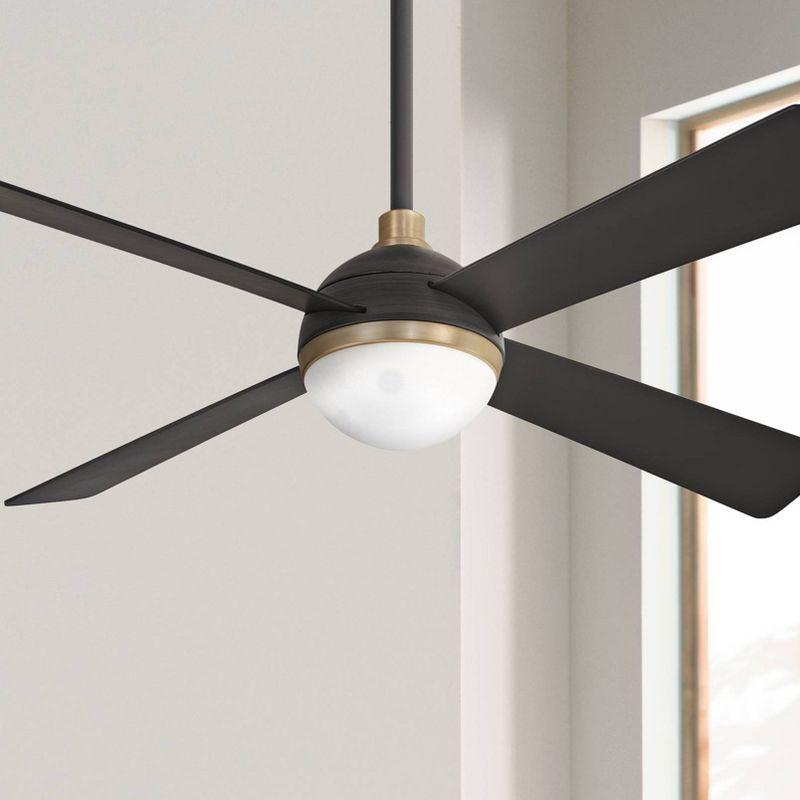 54" 4 - Blade LED Standard Ceiling Fan with Remote Control and Light Kit Included