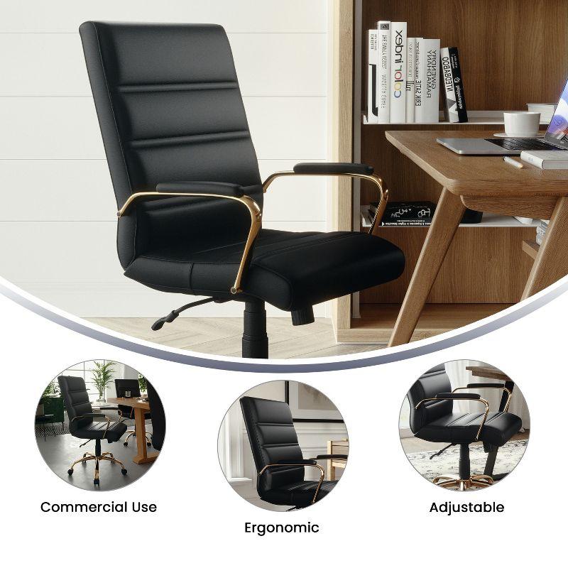 Flash Furniture Mid-Back Executive Swivel Office Chair with Metal Frame and Arms