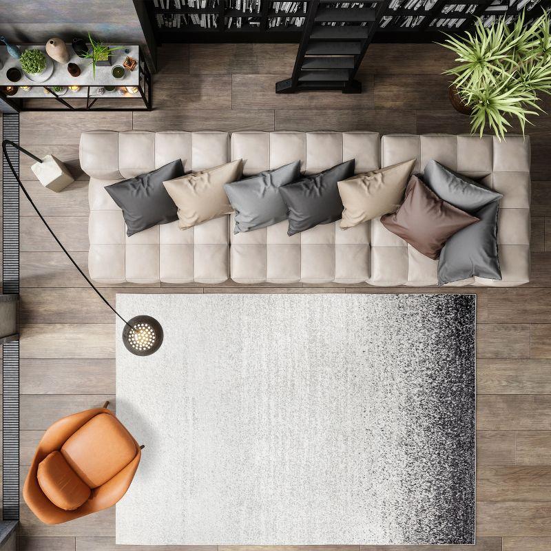 4'x6' Shore Modern Gradient Area Rug, Gray/Cream - JONATHAN Y