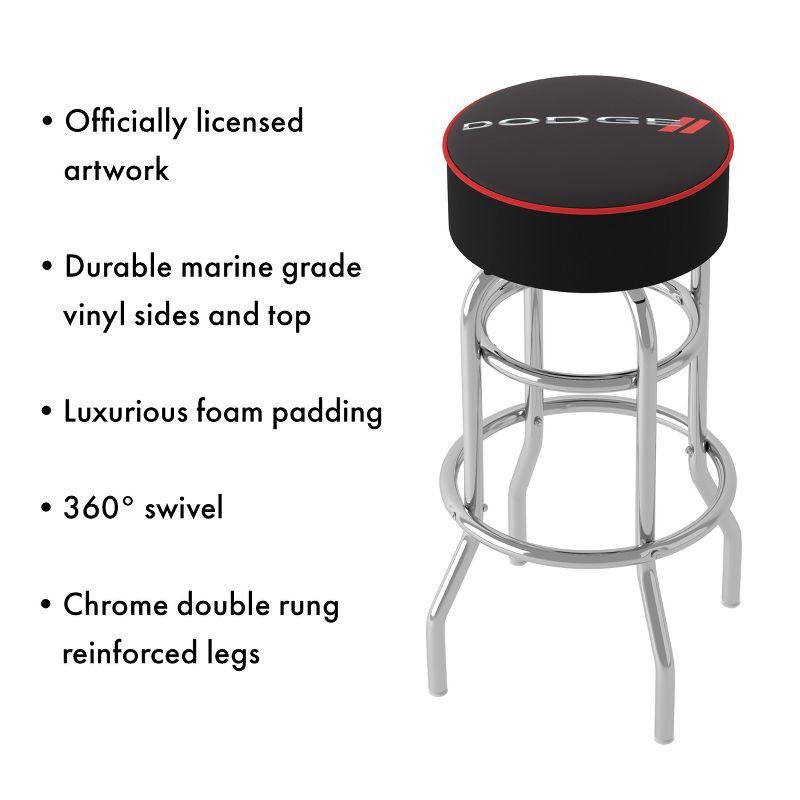 Swivel Upholstered 31'' Counter Stool with Metal Frame