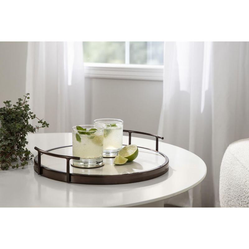 Kate and Laurel Marbury Tray, 14" Diameter, Bronze