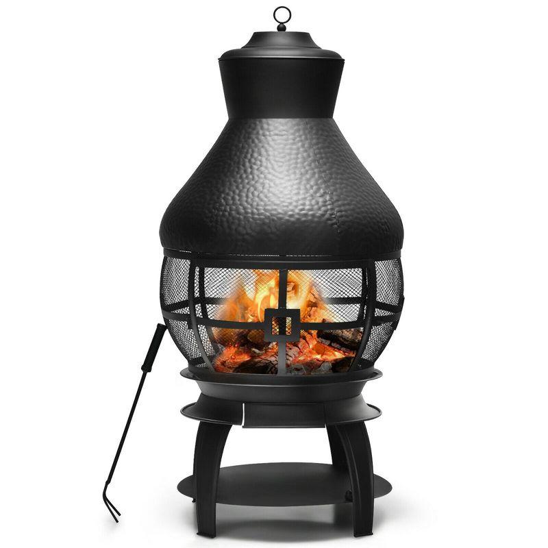 Heatmaxx Round Cast Iron Wood Burning Smokeless Chimnea