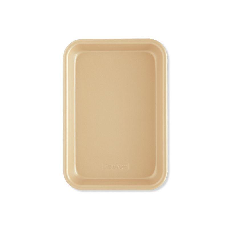 Compact Gold Aluminum Nonstick Eighth Sheet Pan