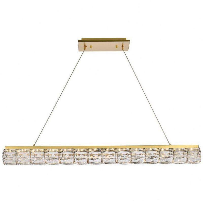 Valetta Gold Crystal LED Linear Pendant Light