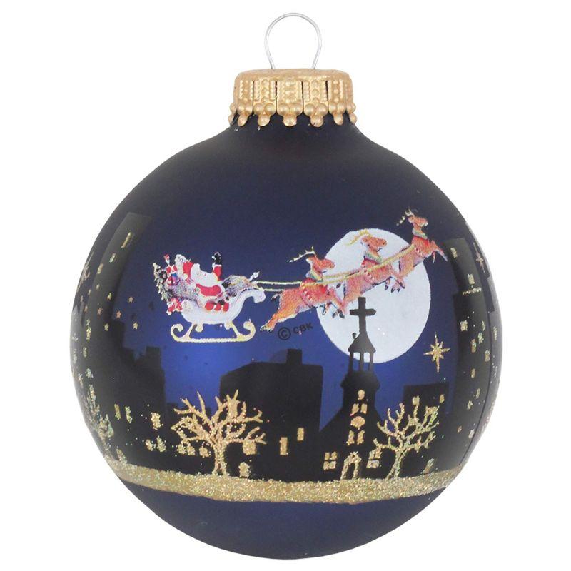 Christmas By Krebs - 67mm/2.625" Decorated Glass Balls Ornaments [4 Pieces]