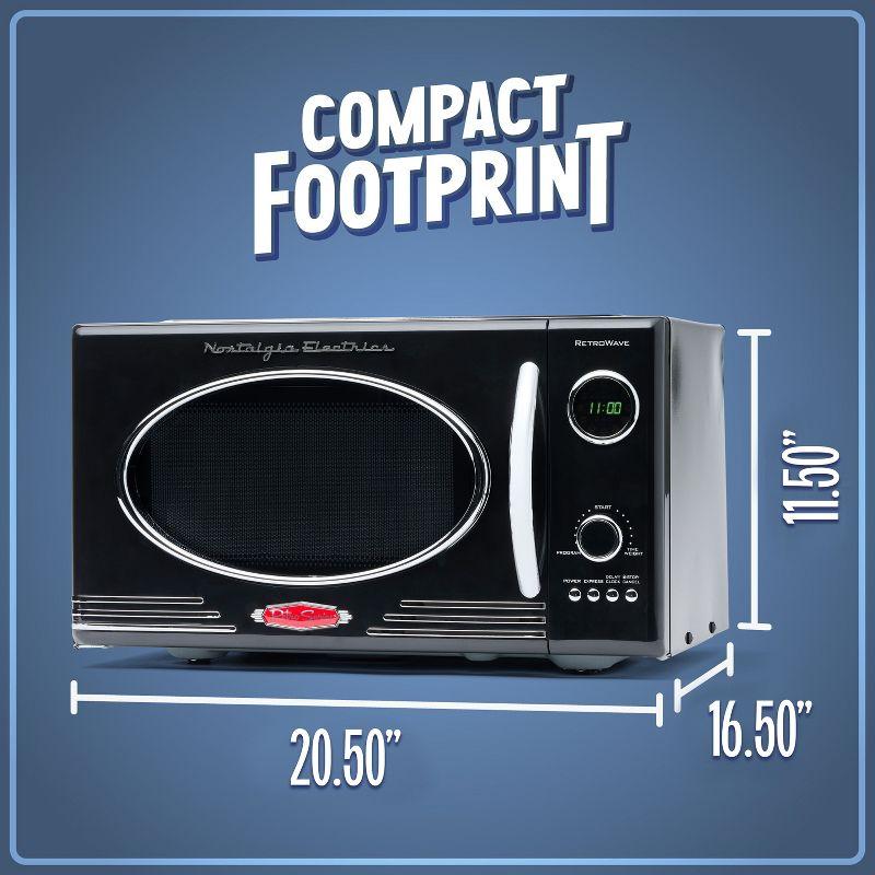 Nostalgia Retro 19" 0.9 cu ft. 800-Watt Countertop Microwave Oven
