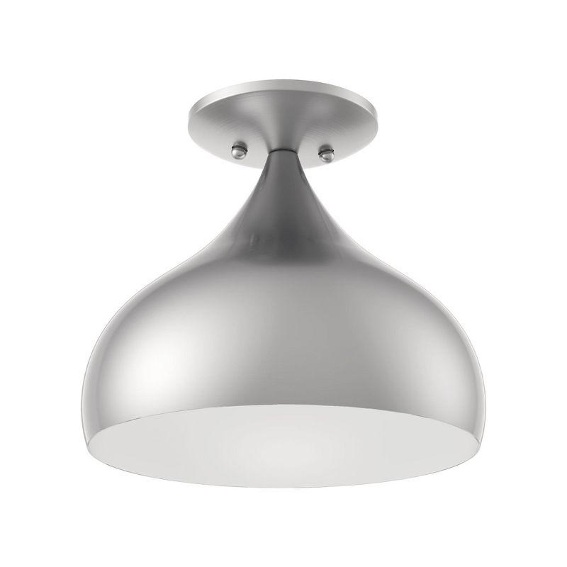 Livex Lighting Amador 1 - Light Semi-Flush Mount in  Brushed Nickel