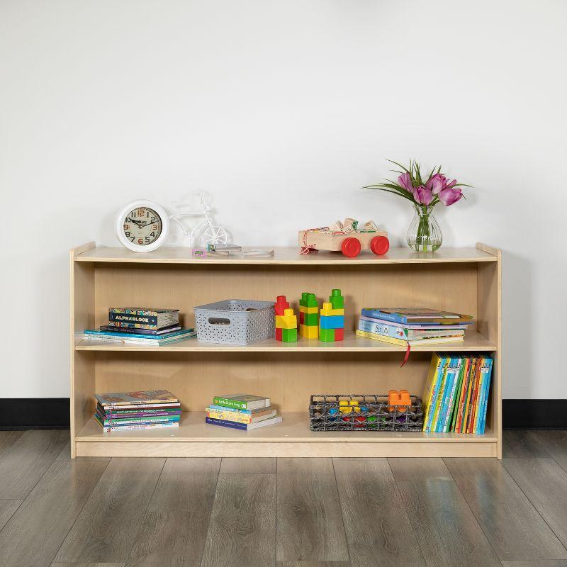 Natural Birch Plywood 2-Section Classroom Storage Cabinet