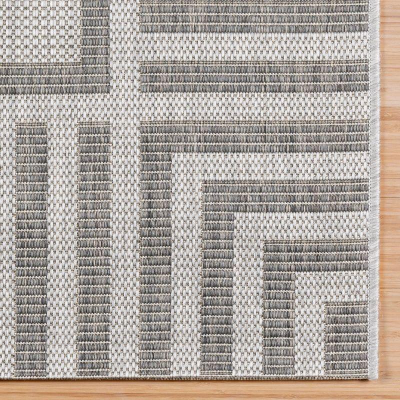 Gertmenian Paseo Kiano Modern Striped Flatweave Indoor Outdoor Area Rug