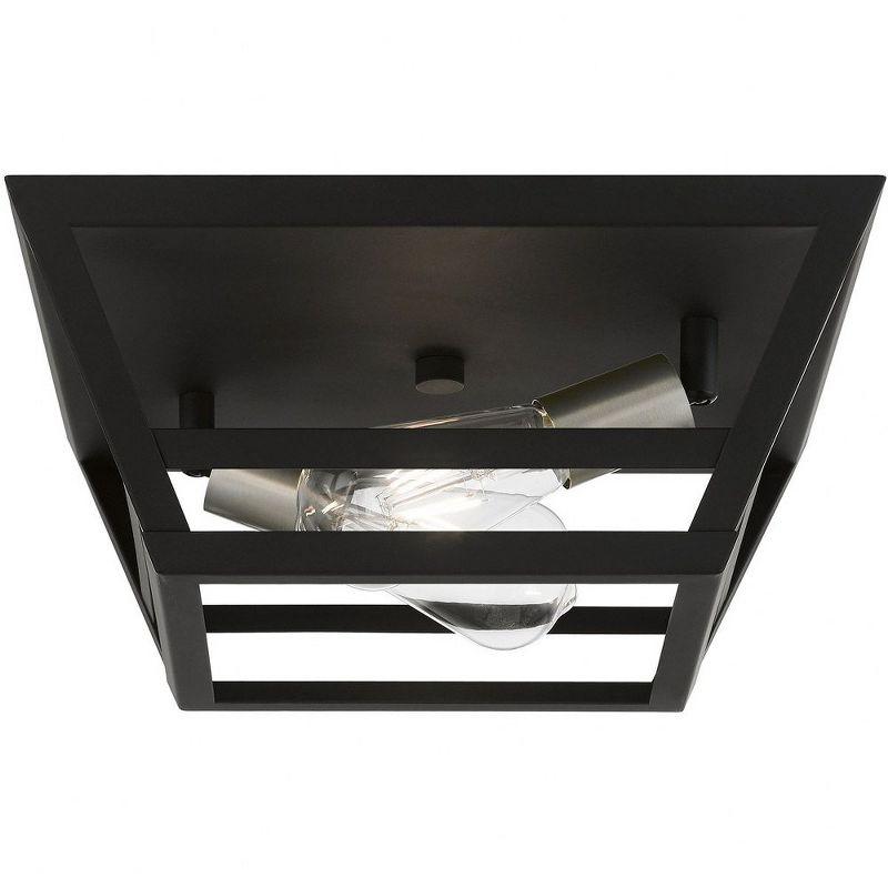 Livex Lighting Schofield 2 - Light Flush Mount in  Black/Brushed Nickel