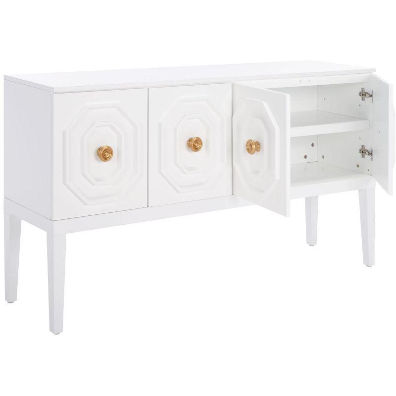 Riya 3 Door 2 Shelf Sideboard - White - Safavieh