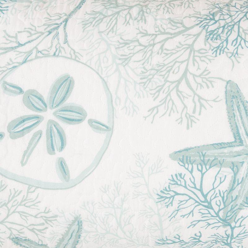 C&F Home Ocean Treasures Blue Starfish Sand Dollar 2-Piece Twin Quilt Set