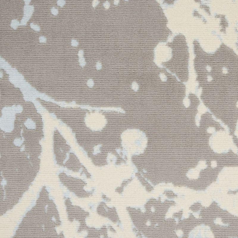 Jubilant JUB12 Grey Area Rug Contemporary Artistic Abstract By Nourison