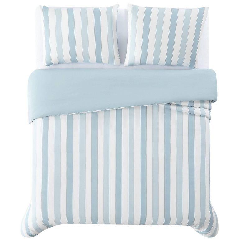 Aiden Polyester Standard Striped Duvet Cover Set