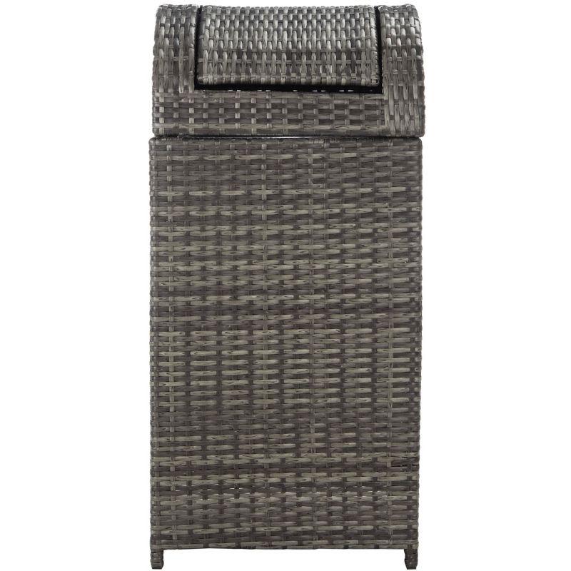 Serapis Outdoor Trash Can - Grey Brown - Safavieh