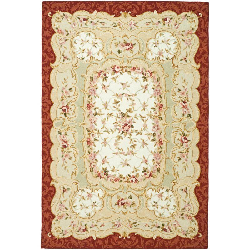 Chelsea HK73 Handmade Area Rug - 6'x9' - Ivory/Burgundy - Safavieh