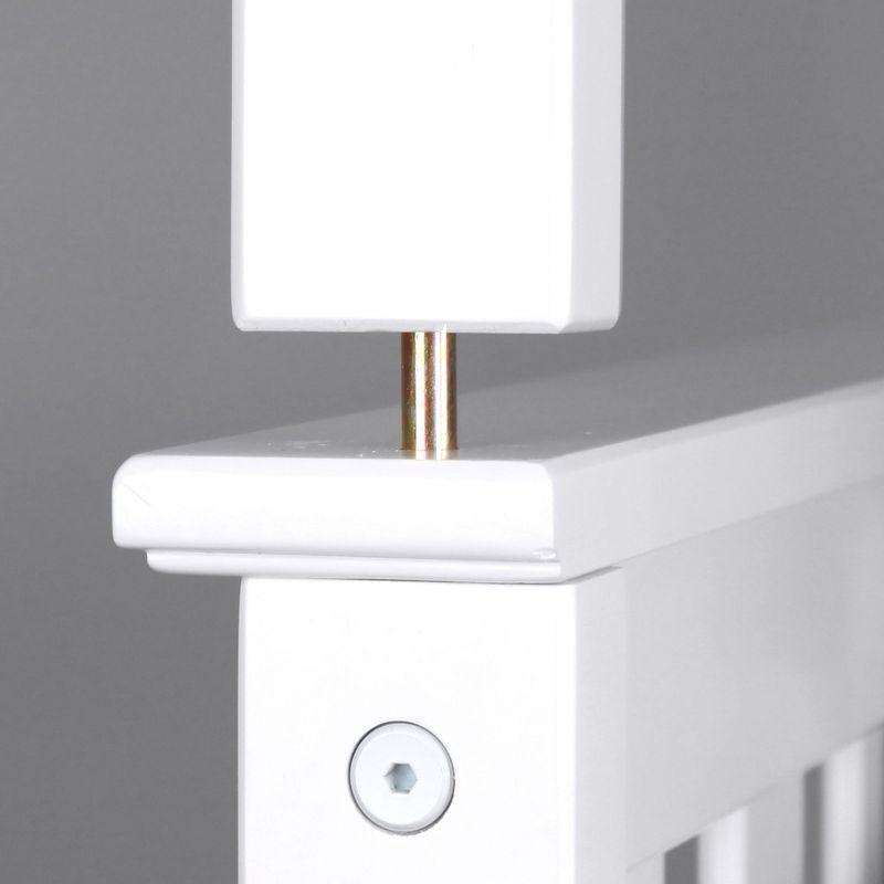 Max & Lily Bunk Bed Twin over Full Size, Solid Wood Bunk Beds with Ladder for Kids