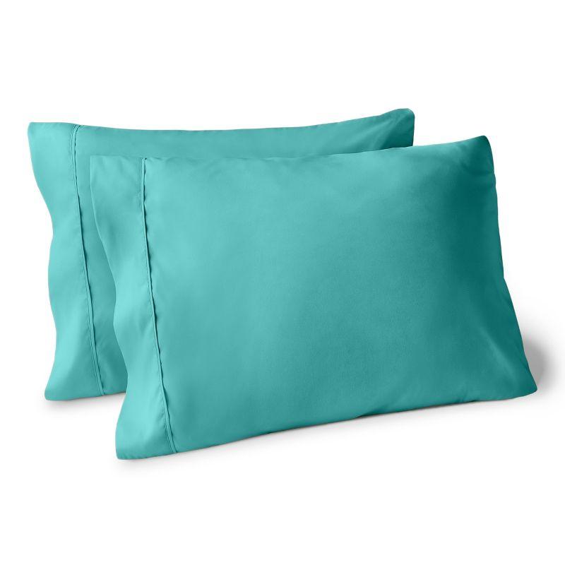 Ultra-Soft Turquoise Microfiber Standard Pillowcase Set