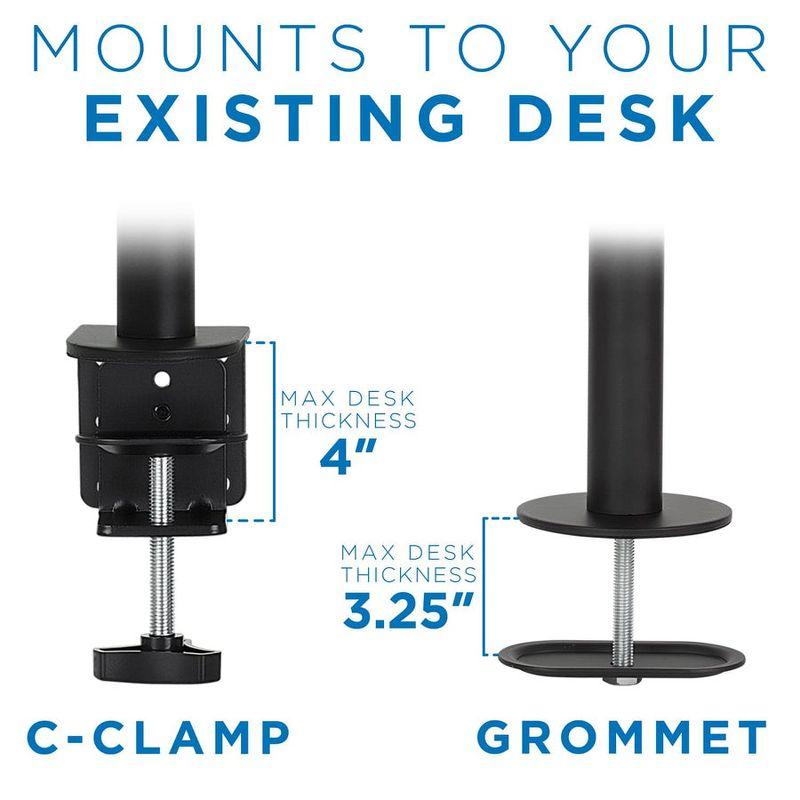 Mount-it Mount-It Monitor Mount & TV Desk Mount | Heavy-Duty Height & Tilt Adjustable Monitor Stand | Black