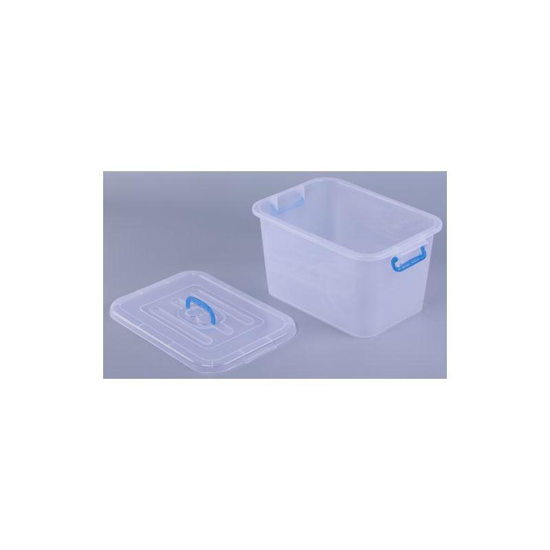 Basicwise Large Clear Storage Container With Lid and Handles