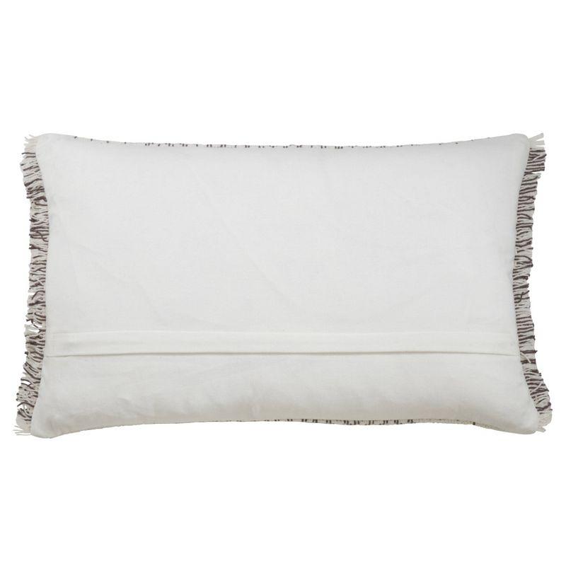 Kantha Stitch Striped Throw Pillow Cover: Saro Lifestyle, Cotton, Woven, Zipper Closure, Contemporary Decor