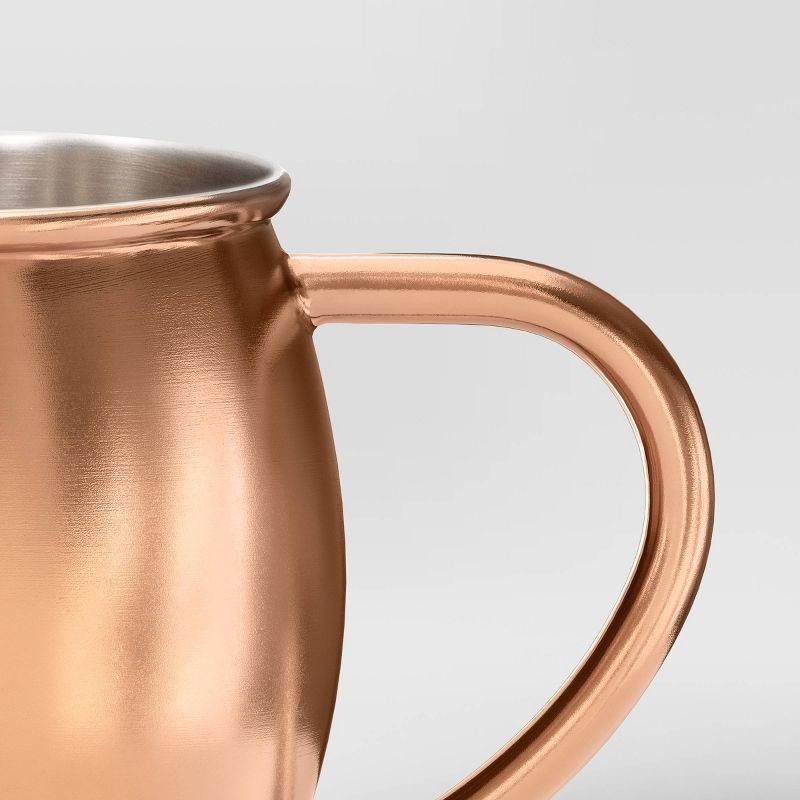 18.6oz Stainless Steel Moscow Mule Mug Copper Finish - Threshold™: Hand Wash, Cold Beverages