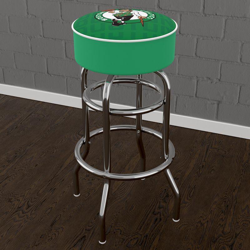 Swivel Upholstered 31'' Counter Stool with Metal Frame