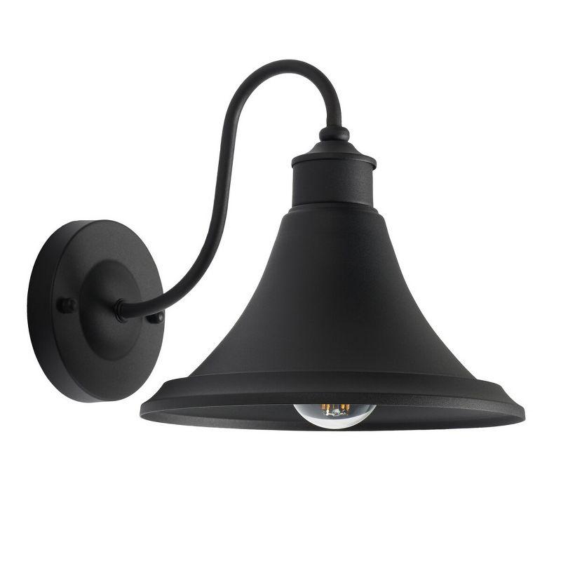 Graylyn 9" Outdoor Wall Sconce (Set of 2) - PLT7016 - Black - Safavieh