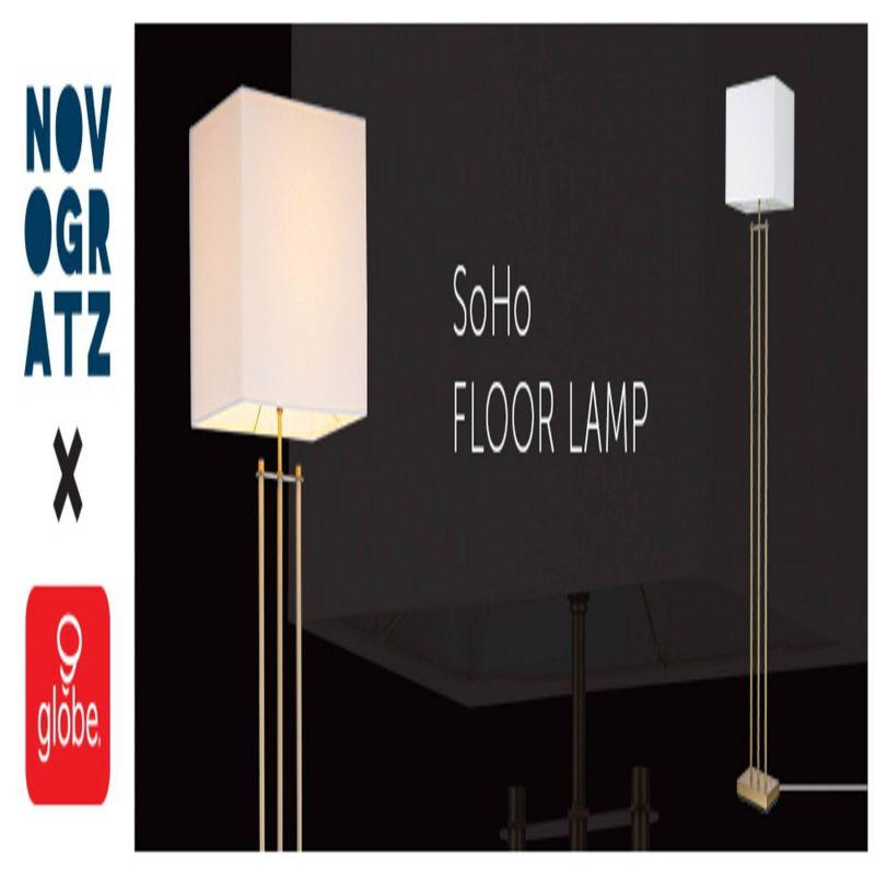 Novogratz Soho 62'' Matte Brass Floor Lamp