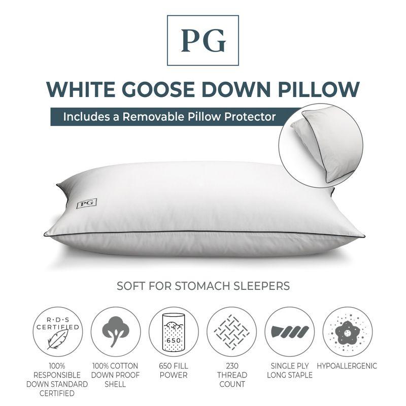 White Goose Down Pillow - Soft Pillow