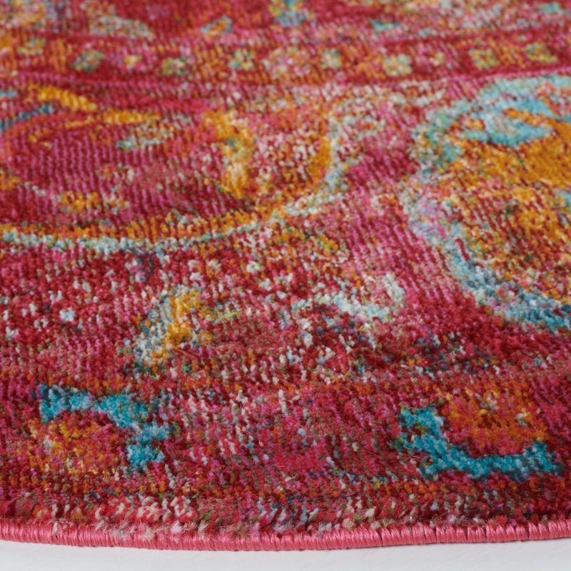 Luxor LUX318 Power Loomed Area Rug - Fuchsia/Gold - 4'x6' - Safavieh