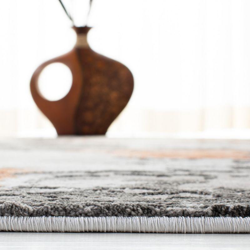 Craft CFT820 Loomed Indoor Runner Rug - Grey/Orange - 2'3"x12' - Safavieh