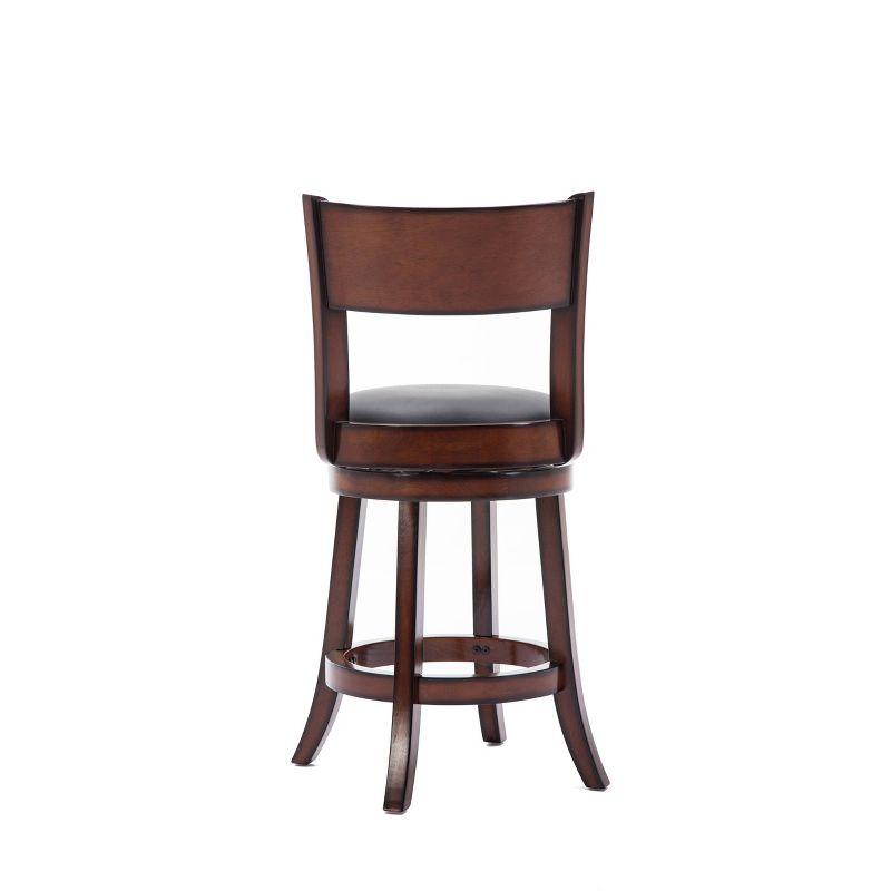 Palmetto Swivel Hardwood Counter Height Barstool Brandy - Boraam