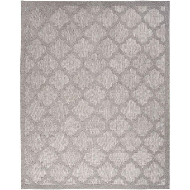 Nourison Easy Care 9' x 12' Silver Grey Indoor/Outdoor Rug