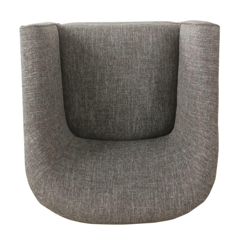 Modern Barrel Accent Chair Gray - HomePop: Upholstered Side Chair for Bedroom & Living Room, Comfort Seating