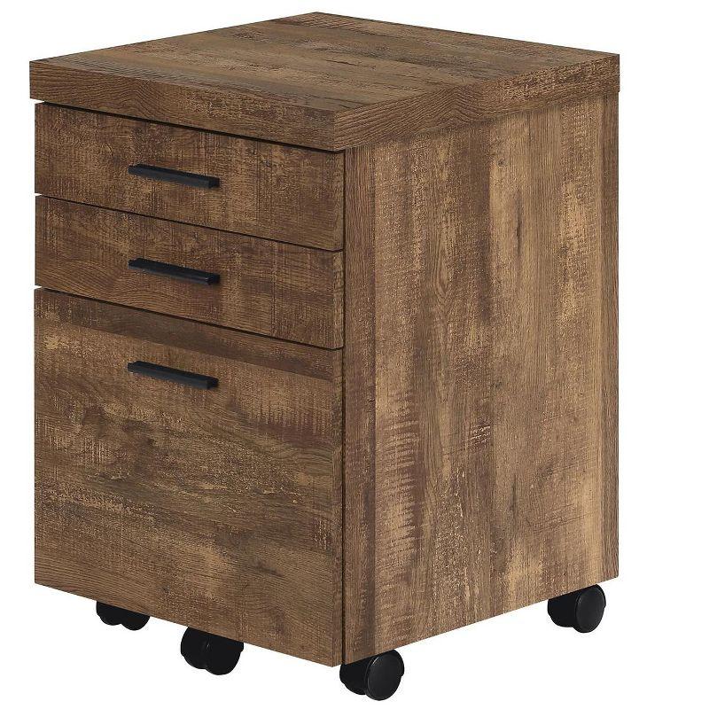 Millwood Pines File Cabinet, Rolling Mobile, Storage Drawers, Printer Stand, Office, Work, Brown Laminate, Contemporary, Modern