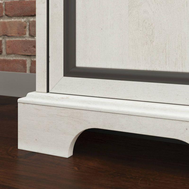 Sauder Carolina Grove TV Stand for TVs up to 39" Winter Oak: Adjustable Shelving, Enclosed Back, Metal Hardware