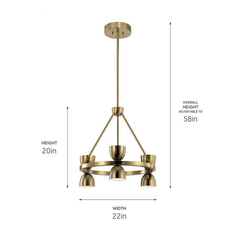 Kichler Lighting Baland 6 - Light Chandelier in  Brushed Natural Brass