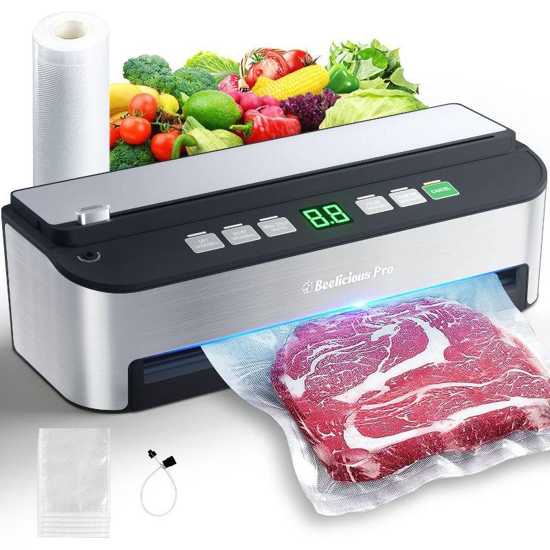 Beelicious Pro 8-in-1 Stainless Steel Vacuum Sealer with Digital Display