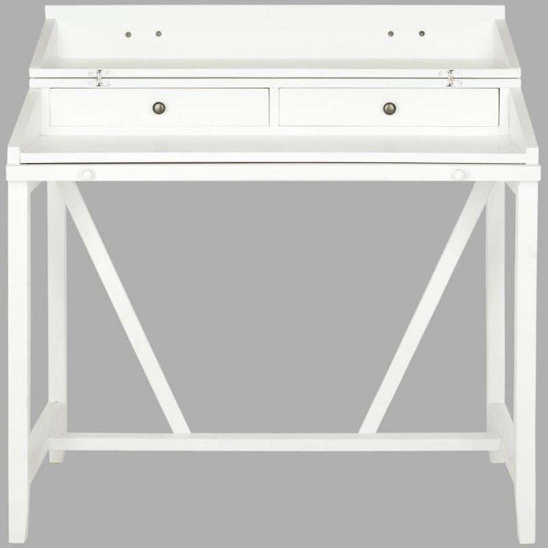 Wyatt Writing Desk With Pull Out - AMH6509 - White - Safavieh Couture