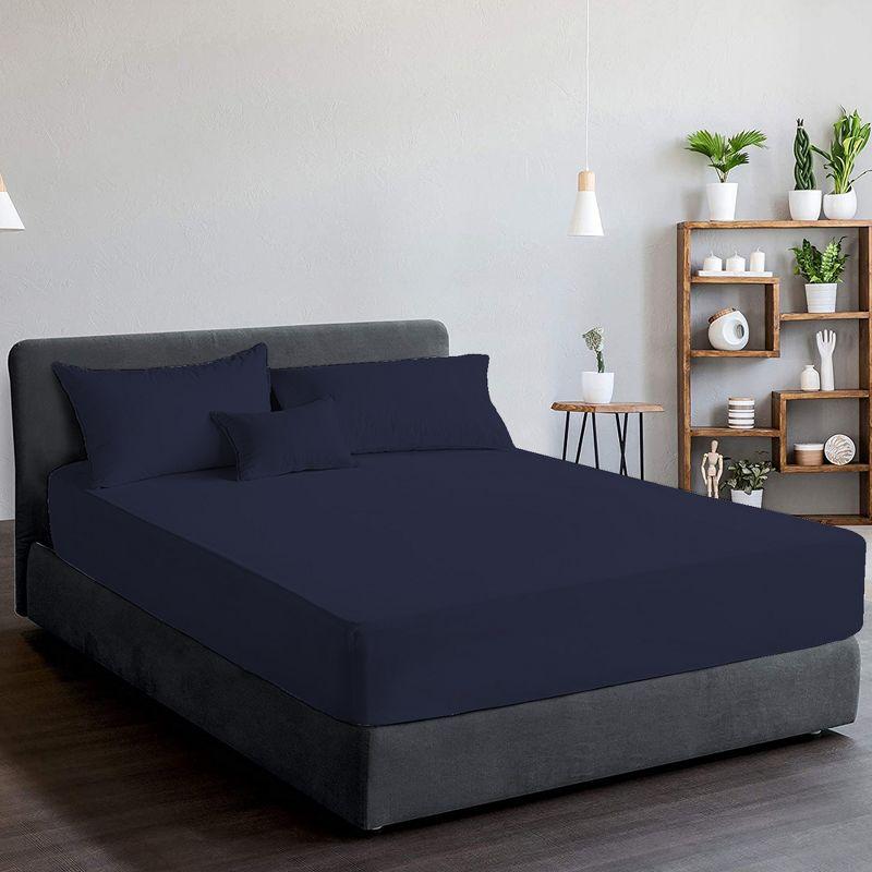 Color Sense 100% Cotton Ultra-Light Fitted Sheet
