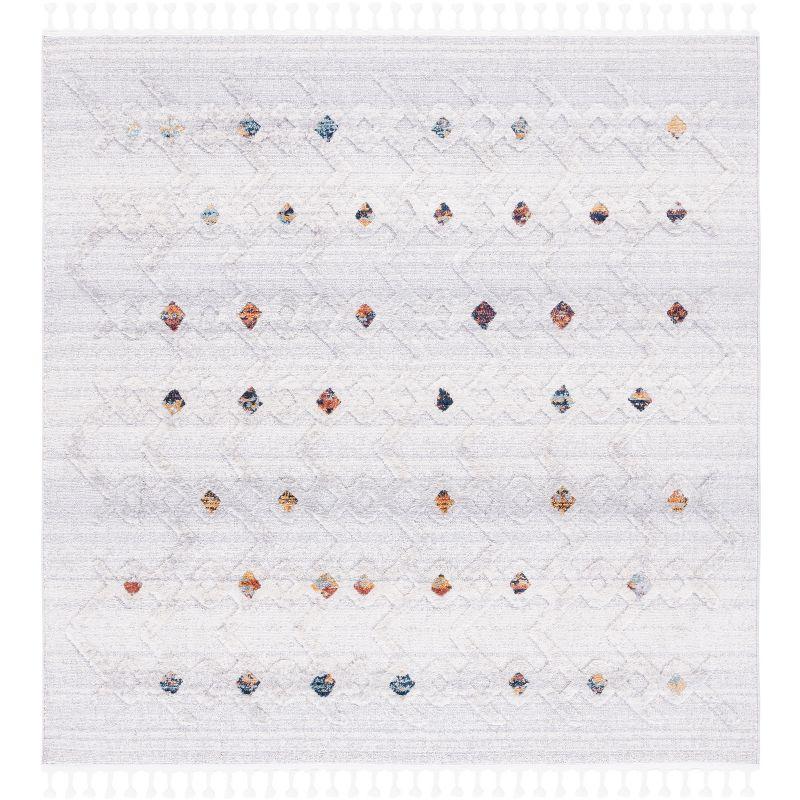 Marrakesh MRK568 Power Loomed Area Rug - Grey/Light Grey - 6'7"x6'7" - Safavieh.