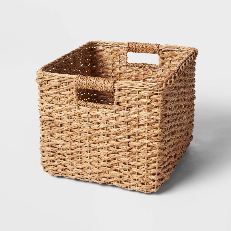 Large Braided Seagrass Crate - Brightroom™: Handwoven Storage Basket, 13"x14.25"x11", Rectangle, Spot Clean, Nest Certified