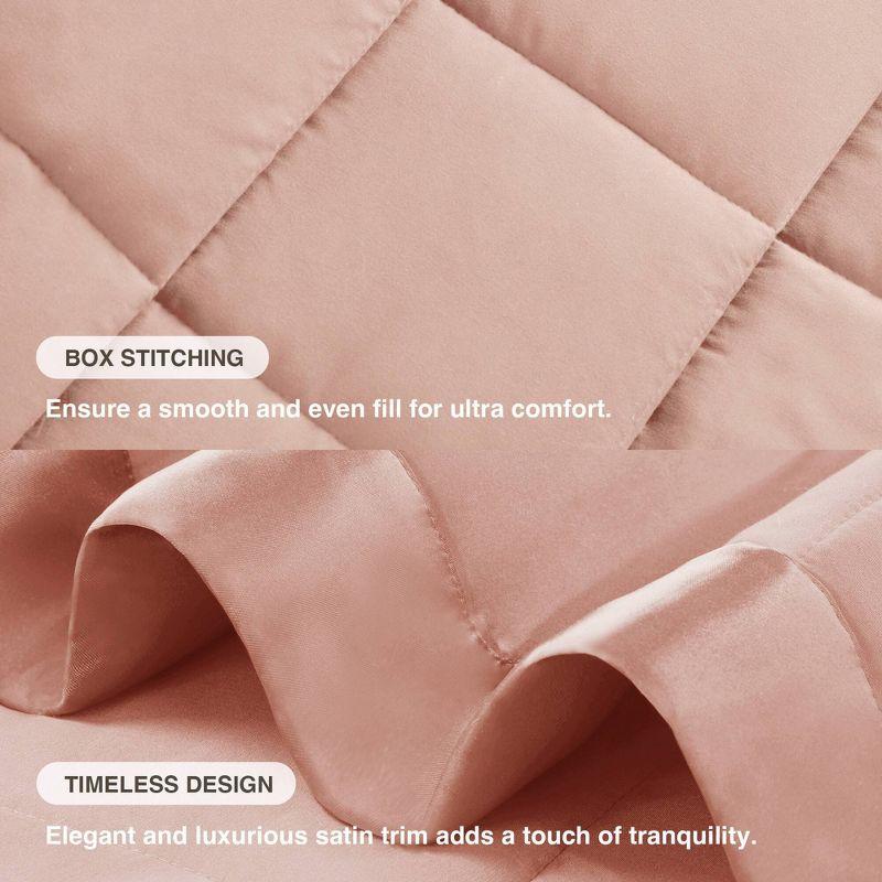 Lightweight Down Alternative Blanket with Satin Trim