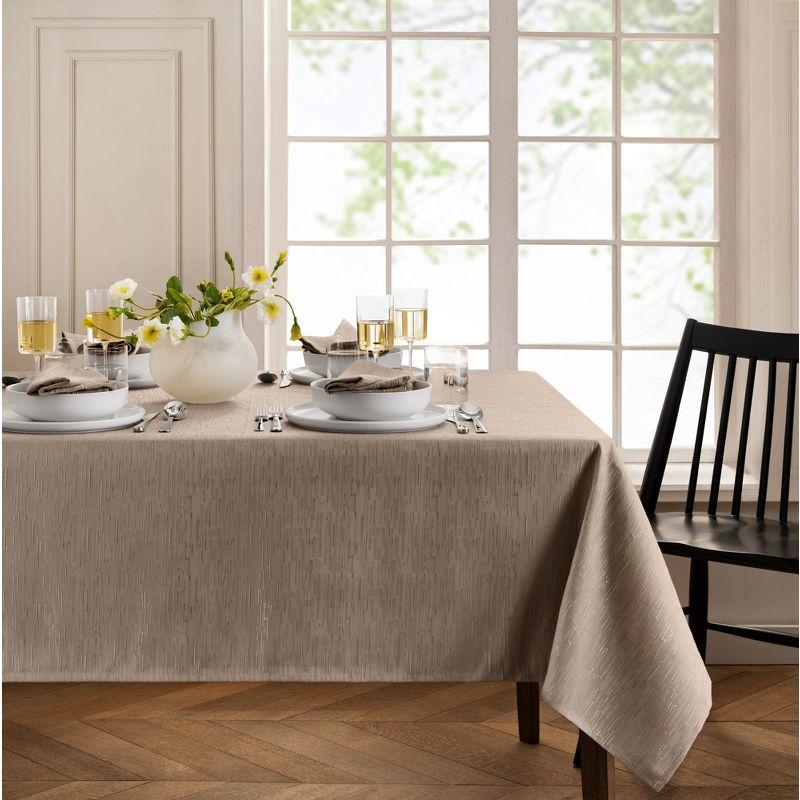 Elrene Continental Solid Texture Water and Stain Resistant Tablecloth - Elrene Home Fashions